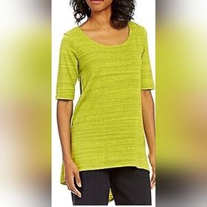 BRYN WALKER LIMONCELLO GREEN HI LO FRENCH TERRY